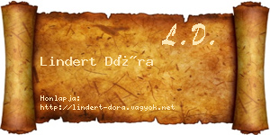 Lindert Dóra névjegykártya